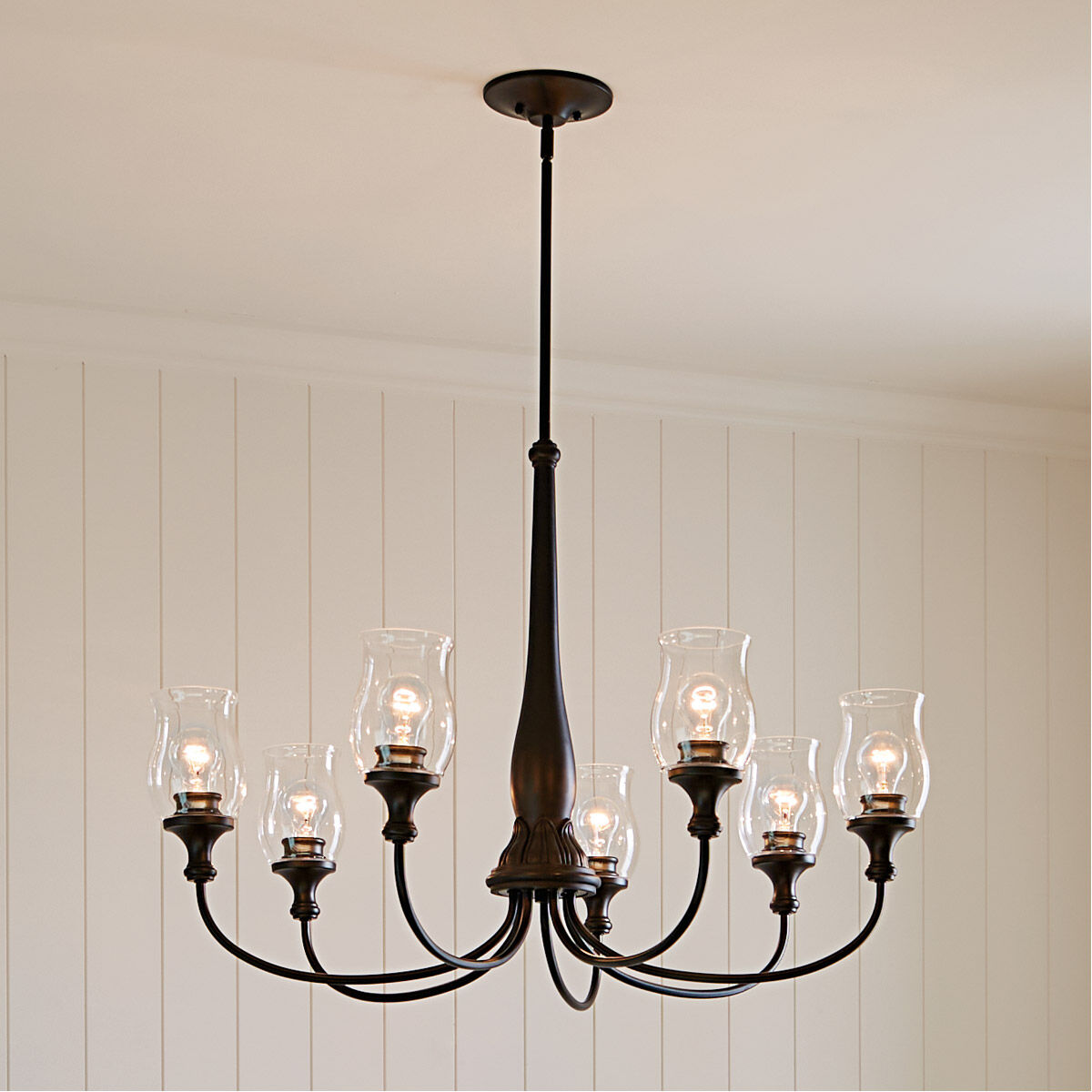 Homestead Melis 7 Light 35.75 inch Black Chandelier Ceiling Light